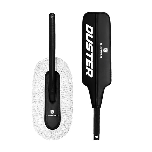 Nippon Paint n-Shield Microfiber Car Duster Brush with Long Handle | Lint-Free & Scratch-Free Car Cleaning Brush for Cars, SUVs, Bikes & Interior &  Exterior Cleaning