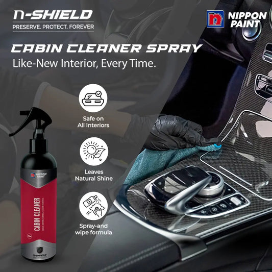 Nippon Paint n-Shield Car Cabin Cleaner 250ml | Dashboard Cleaner, Natural Shine, Removes tough Stains | n-Shield | No. 1 Paint In Asia Pacific