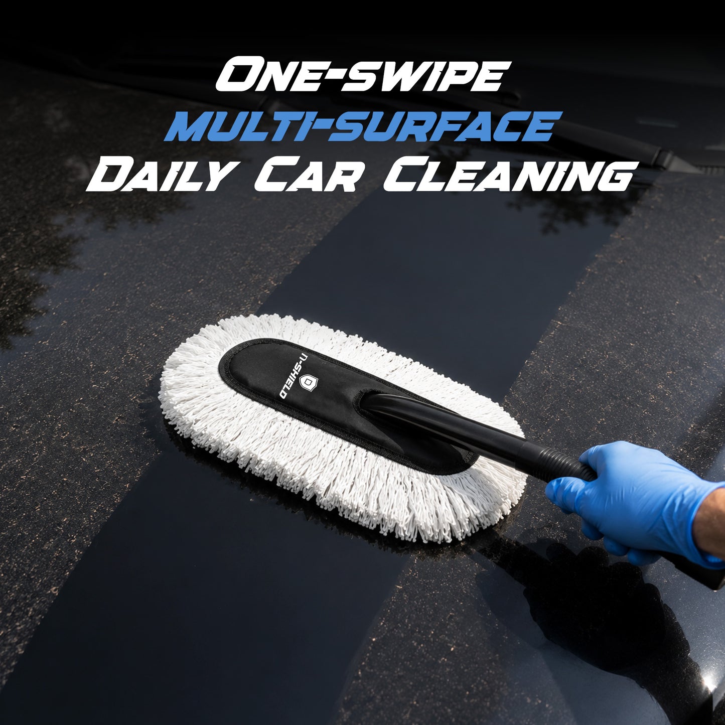Nippon Paint n-Shield Microfiber Car Duster Brush with Long Handle | Lint-Free & Scratch-Free Car Cleaning Brush for Cars, SUVs, Bikes & Interior &  Exterior Cleaning